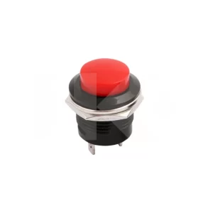 PULSADOR N/C PLASTICO BOTON ROJO 19MM