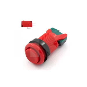 PULSADOR JUEGO CON MICROSWITCH ROJO GRANDE (SW521RDM)