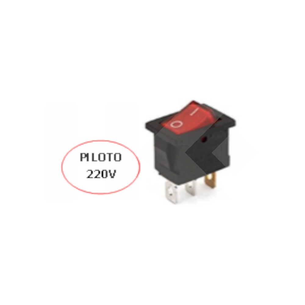 INTERRUPTOR MODULAR 6A 250VAC 3 PIN ON-OFF CON LUZ (SW102L)