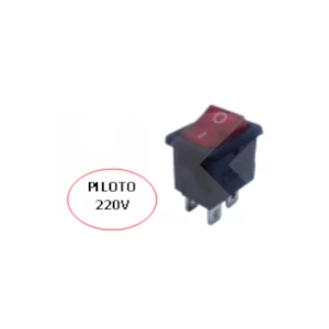 INTERRUPTOR MODULAR 6A 250VAC 4 PIN ON-OFF CON LUZ (SW104L)