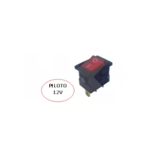 INTERRUPTOR MODULAR 15A 12V CON NEON ROJO (SW108R)