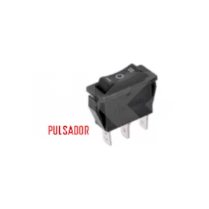 INTERRUPTOR MODULAR PULSADOR 15A 250VAC 3 PIN (ON)-OFF-(ON) NEGRO (SW1
