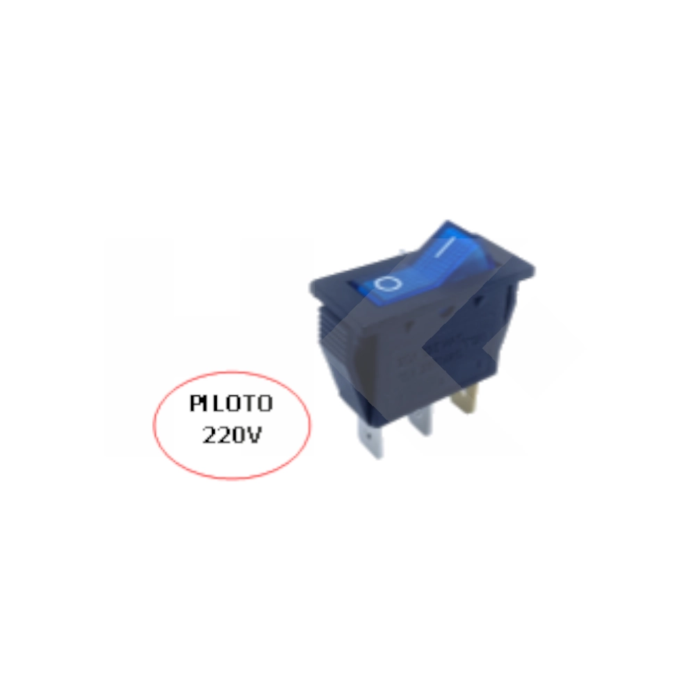 INTERRUPTOR MODULAR 15A 250VAC 3 PIN ON-OFF CON LUZ AZUL (SW164BL)