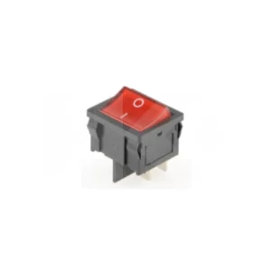 INTERRUPTOR MODULAR ON-0FF 6A 250VAC 6 PIN CON LUZ ROJA (MIRS202RD)