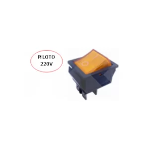 INTERRUPTOR MODULAR ON-OFF 15A 250VAC 4 PIN DPST LUZ AMARILLA (SW14