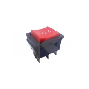 INTERRUPTOR MODULAR ON-OFF-ON 15A 250VAC 6 PIN DPDT ROJO (SW1444)