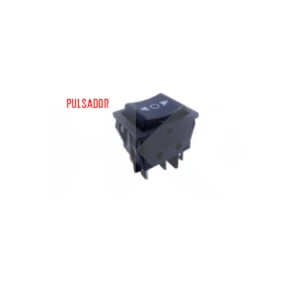 INTERRUPTOR MODULAR PULSADOR ON-OFF-ON 15A 250VAC 6 PIN DPDT NEGRO (SW