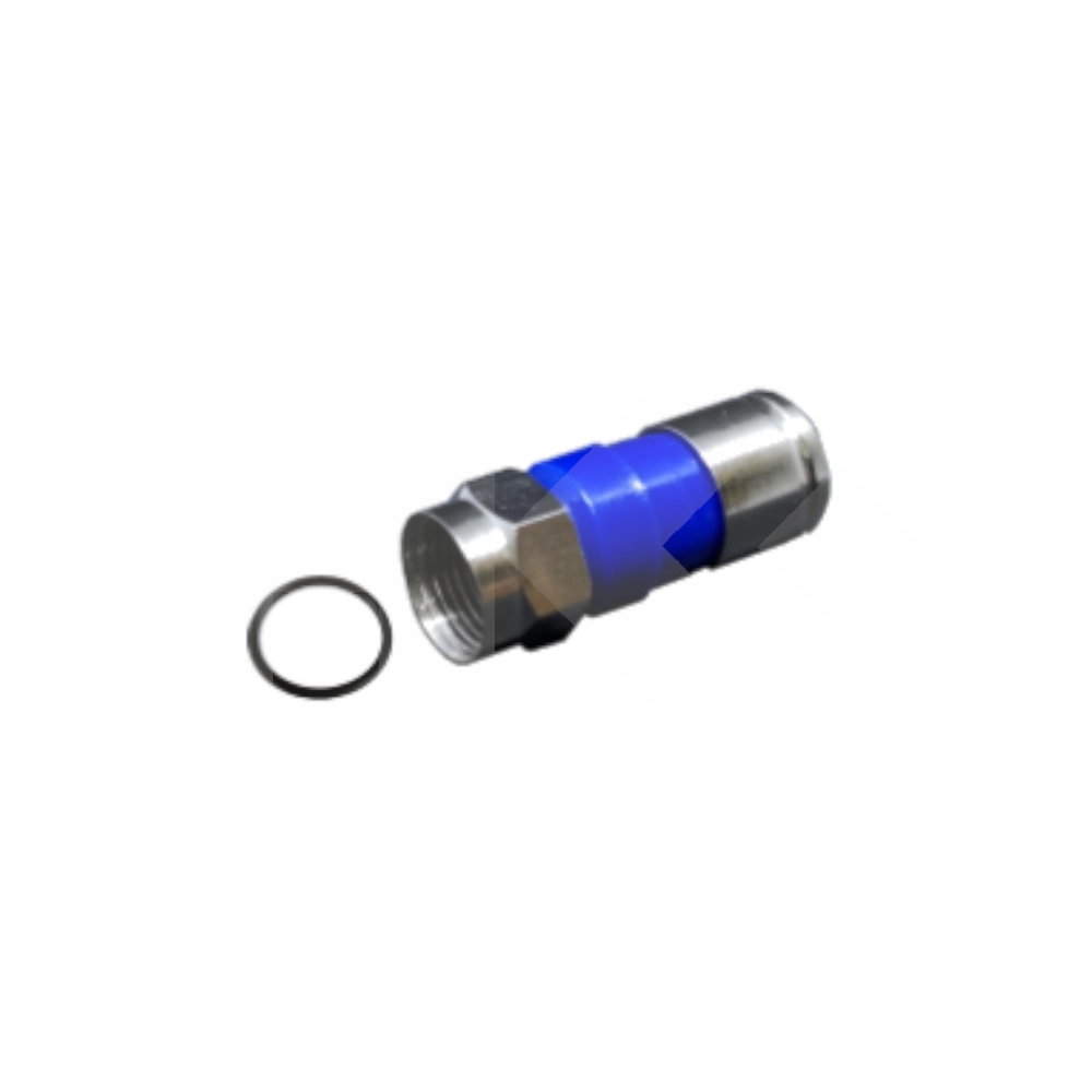 CONECTOR F/M RG6 COMPRESION CN4708 AZUL