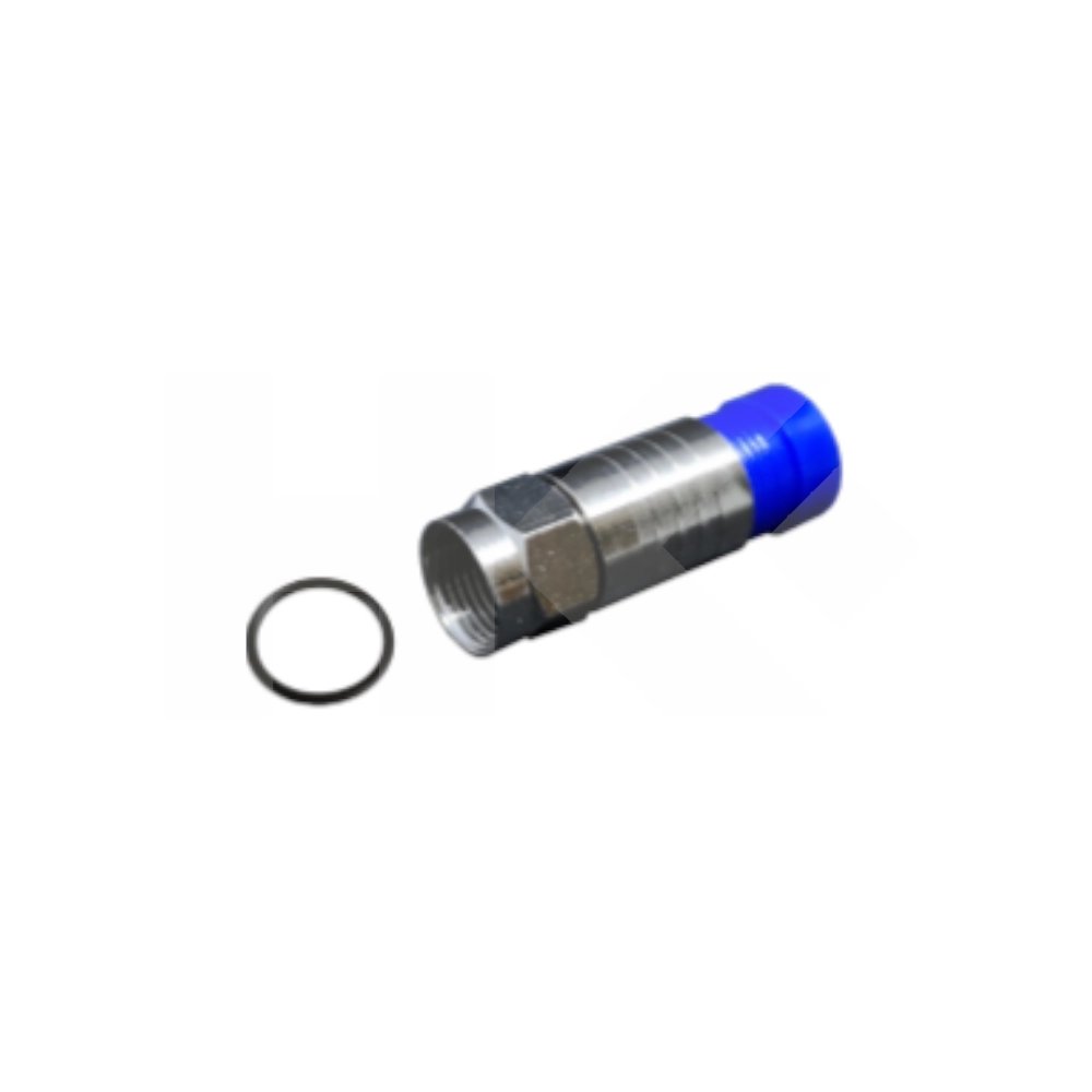 CONECTOR F/M RG6 COMPRESION LARGO CN4709 AZUL