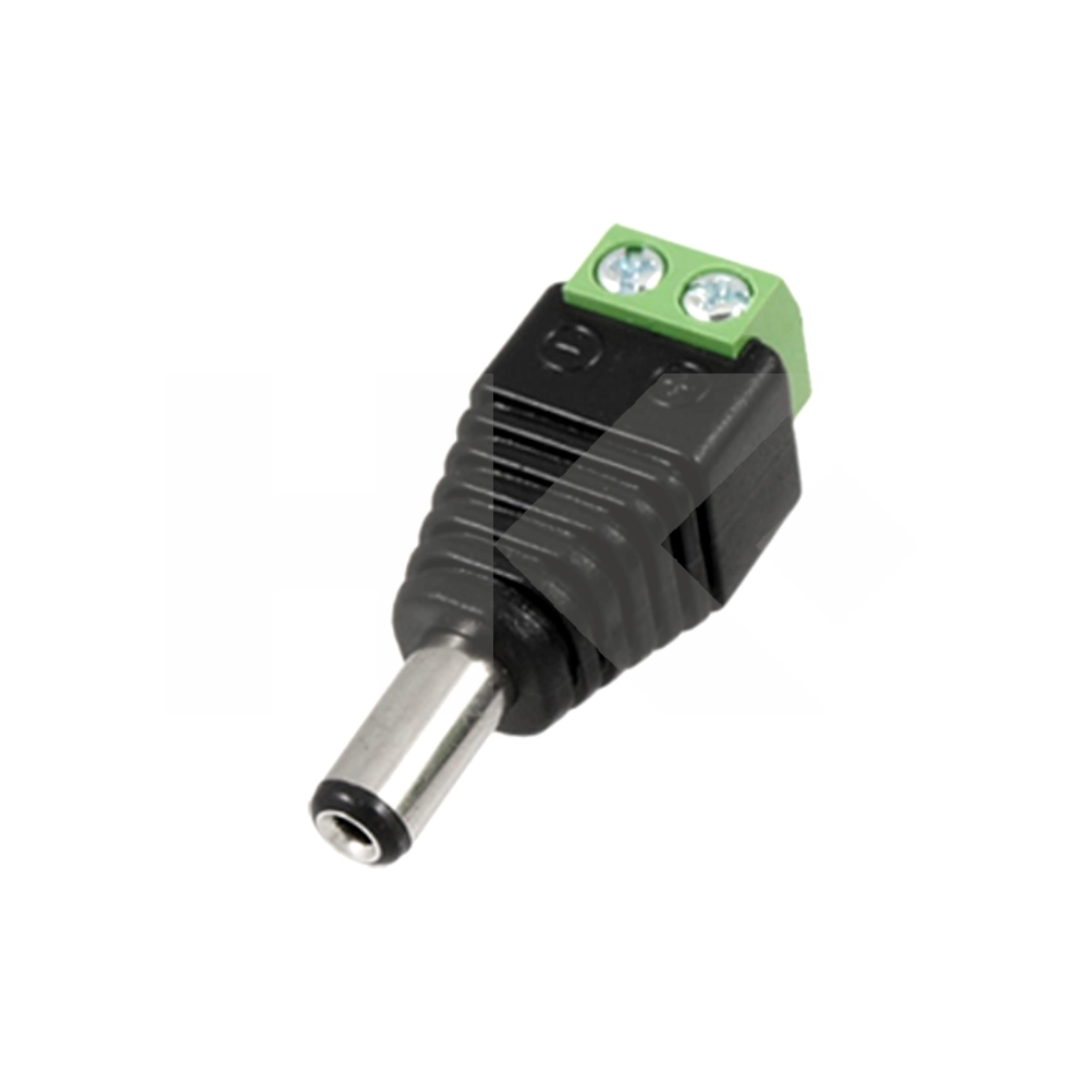 ADAPTADOR BLOCK 2 PIN A MACHO DC 2.5MM PARA CAMARAS