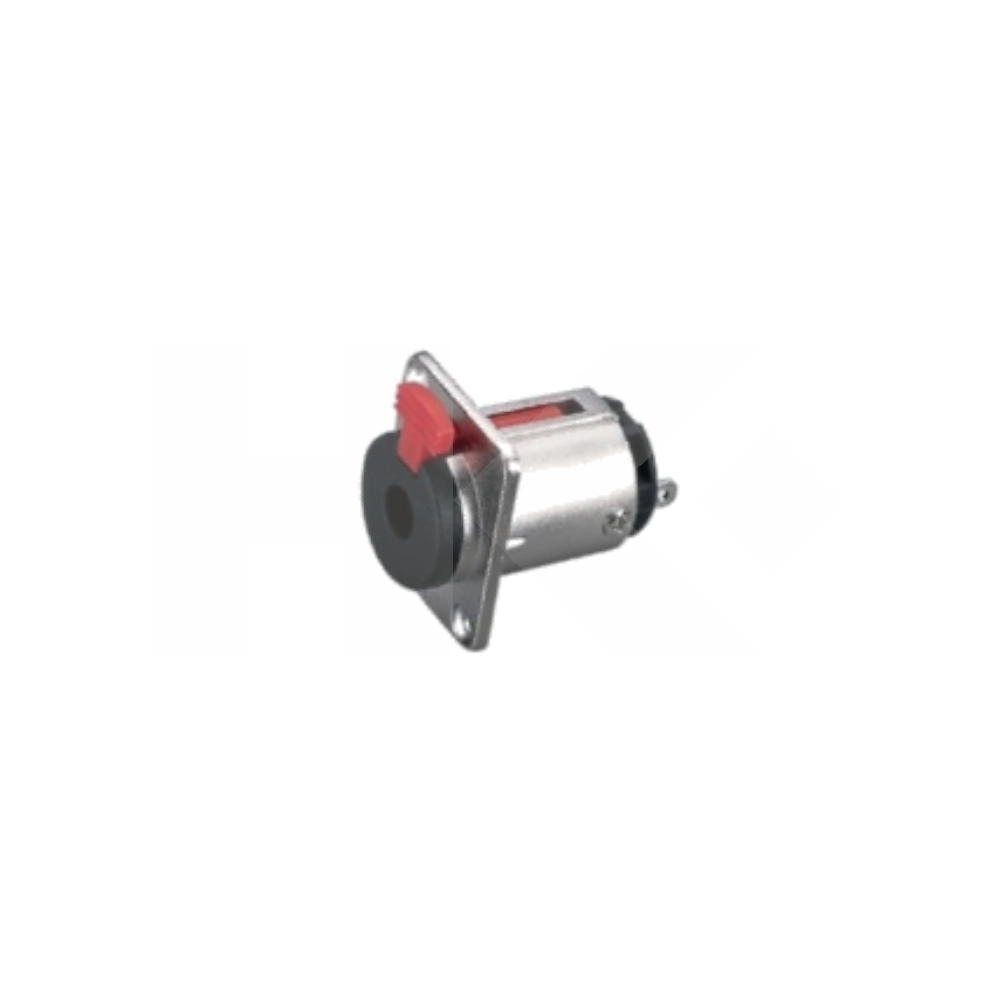 CONECTOR 6.3MM/H ST. CHASIS PLATEADO CON SEGURO