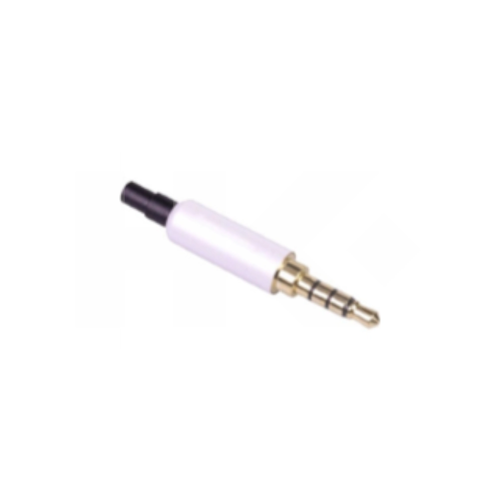 CONECTOR 3.5MM/M AUDIO VIDEO METAL BLANCO DELGADO