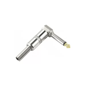 CONECTOR 6.3MM/M MONO METALICO CURVO PLATEADO VOLANTE