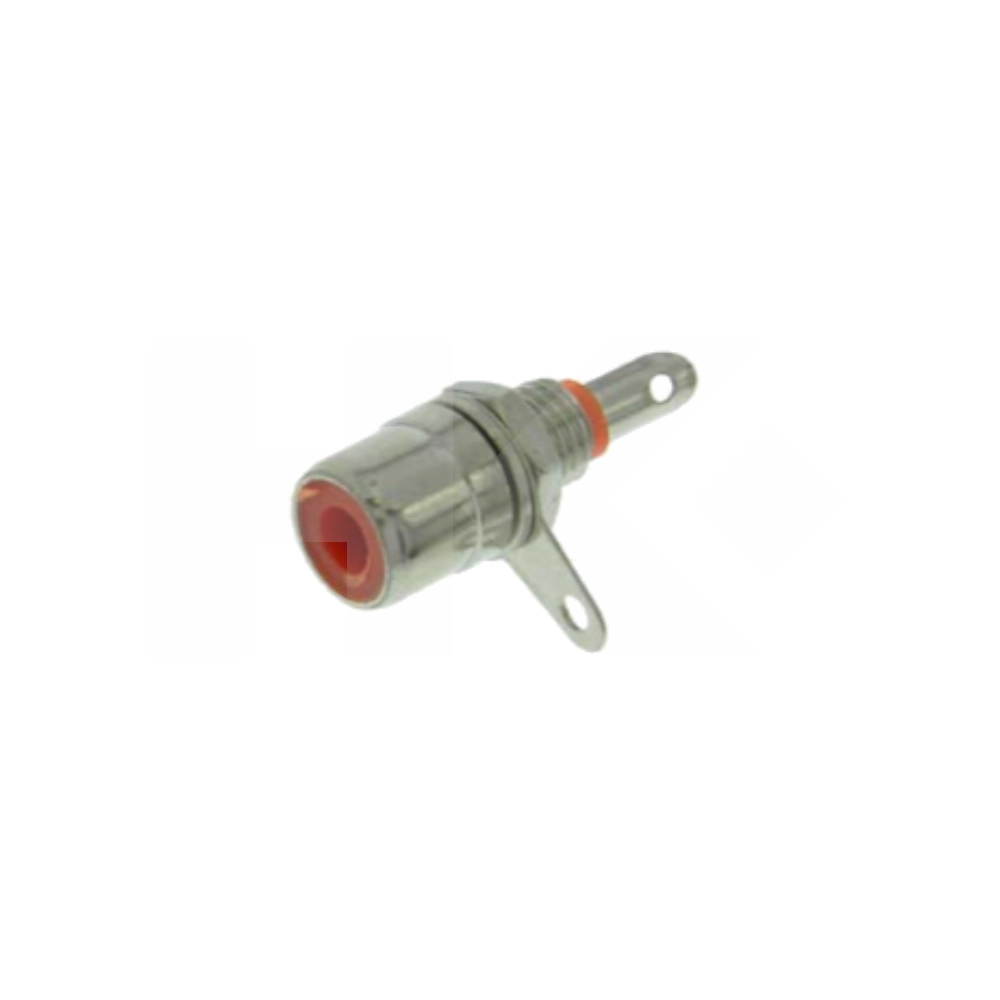 CONECTOR RCA HEMBRA CHASSIS PLATEADO ROJO