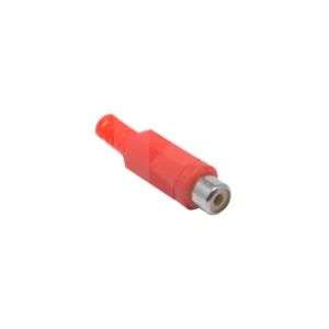CONECTOR RCA HEMBRA PLASTICO ROJO VOLANTE