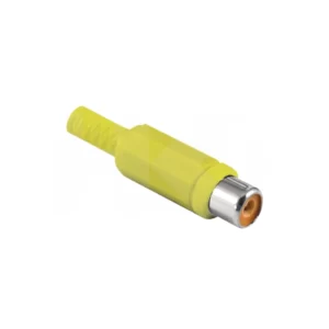 CONECTOR RCA HEMBRA PLASTICO AMARILLO VOLANTE