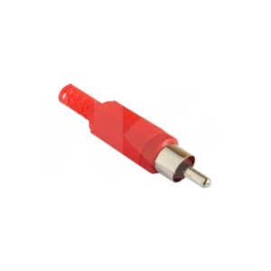 CONECTOR RCA MACHO PLASTICO ROJO VOLANTE