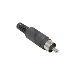 CONECTOR RCA MACHO PLASTICO NEGRO VOLANTE