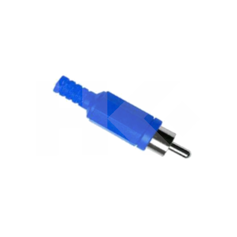 CONECTOR RCA MACHO PLASTICO AZUL VOLANTE