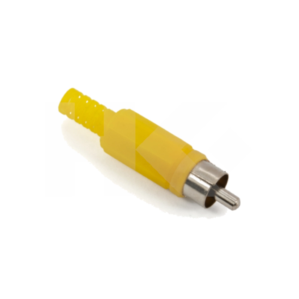 CONECTOR RCA MACHO PLASTICO AMARILLO VOLANTE