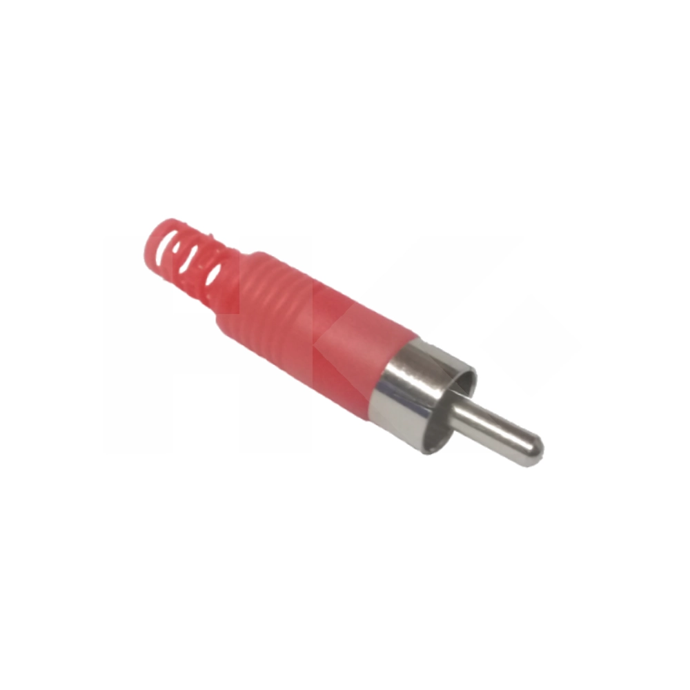 CONECTOR RCA MACHO PLASTICO ROJO VOLANTE