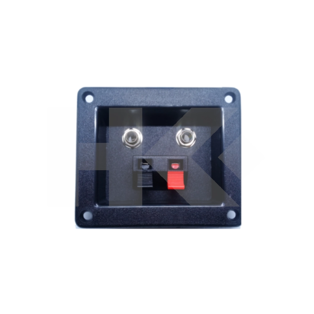 TERMINAL PARLANTE A PRESION + 2 JACK 6.3MM CUADRADO CHASSIS