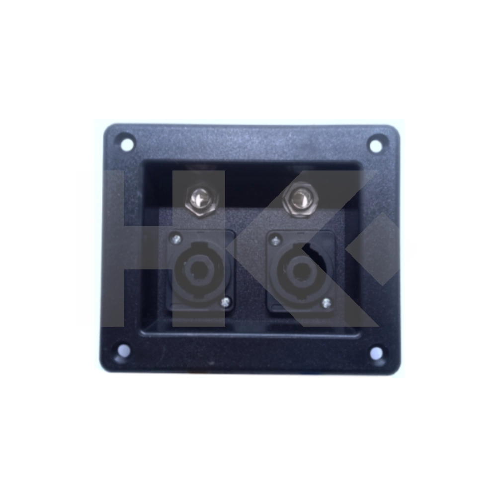 TERMINAL PARLANTE CON 2 SPEAKON + 2 JACK 6.3MM CUADRADO CHASSI
