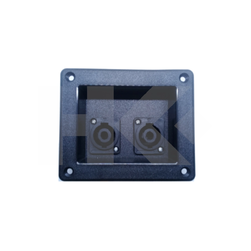 TERMINAL PARLANTE CON 2 SPEAKON CUADRADO CHASSIS