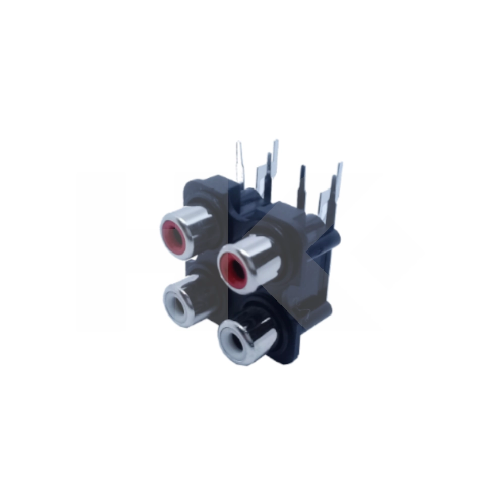TERMINAL RCA HEMBRA VERTICAL X 4 PARA IMPRESO