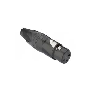 CONECTOR CANNON HEMBRA METALICO NEGRO