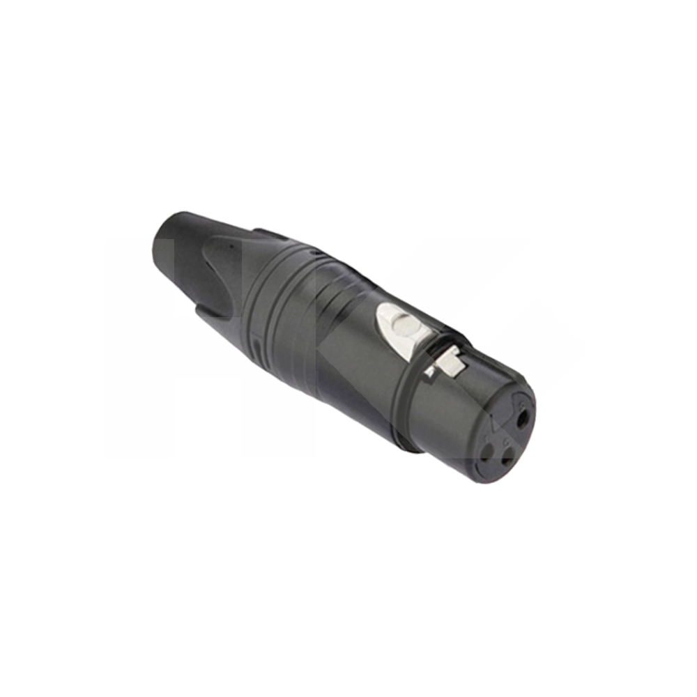CONECTOR CANNON HEMBRA METALICO NEGRO
