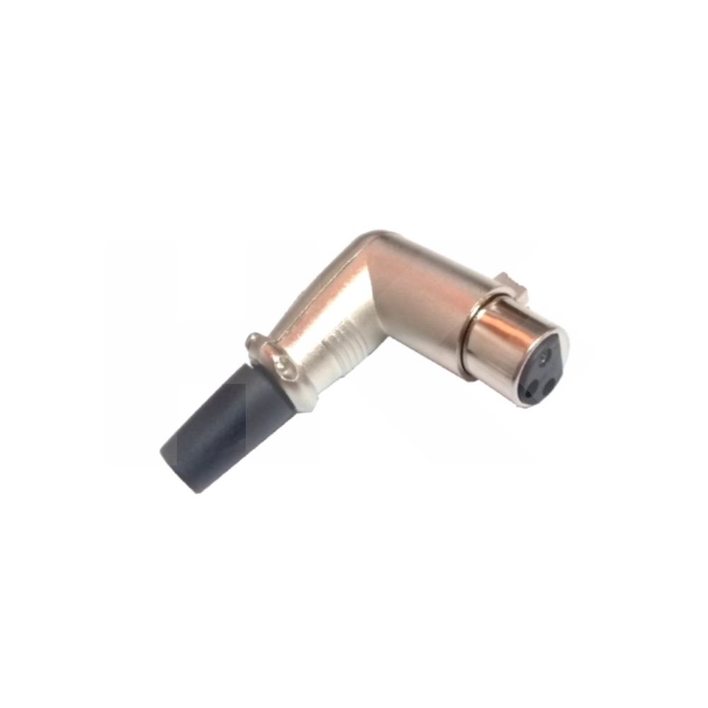 CONECTOR CANNON HEMBRA METALICO CURVO