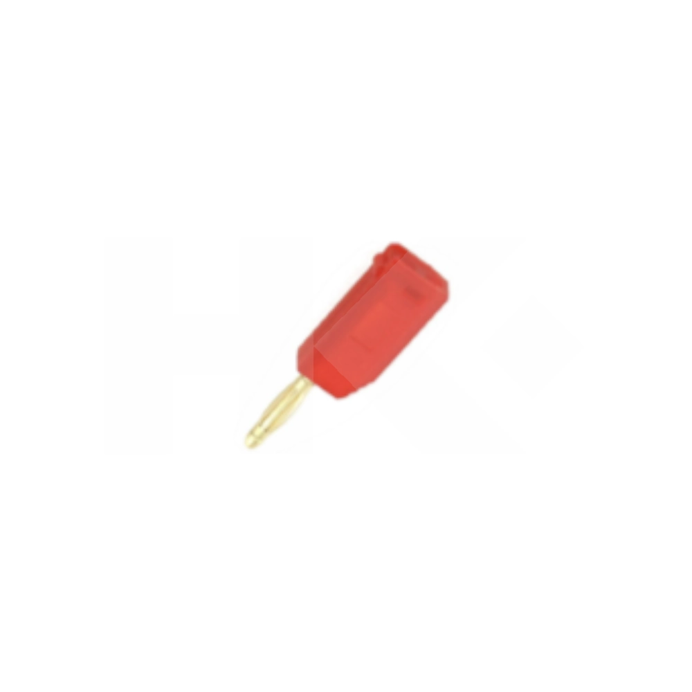CONECTOR BANANA CON DERIVACION 2MM ROJO