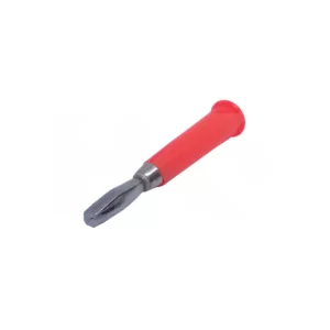 CONECTOR BANANA MACHO PARA SOLDAR ROJO