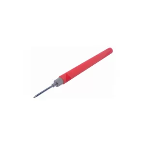 CONECTOR BANANA MACHO PARA ATORNILLAR DELGADA LARGO ROJO