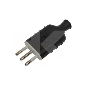 ENCHUFE MACHO RECTO NEGRO 10A STANFORD