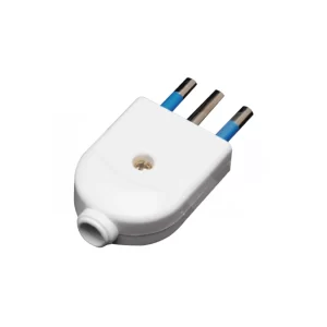 ENCHUFE MACHO VOLANTE 2P+T 10A BLANCO