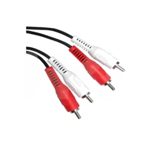 CABLE PLUG RCA 2 X 2 MACHO R/B NEGRO 1.8MT.