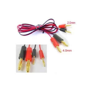 CABLE LABORATORIO CON BANANAS DE 2 Y 4MM PAR 1MT.