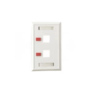 PLACA DE RED (FACEPLATE) RJ45 2 PUESTOS CAT5E BLANCA