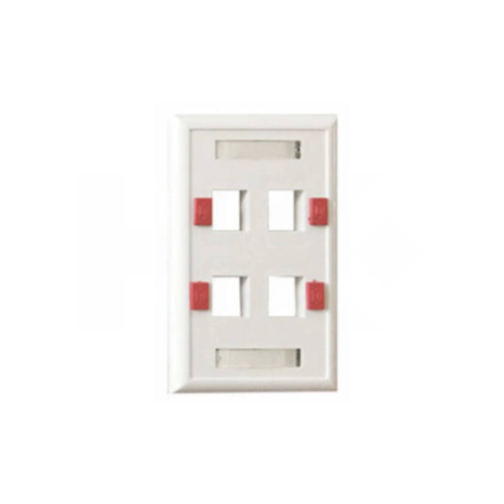 PLACA DE RED RJ45 4 MODULO CAT5E EMBUTIDA 70X115MM